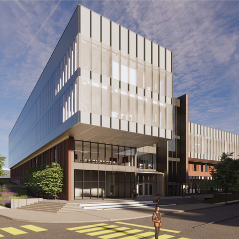 Rendering of the Health Professions Building