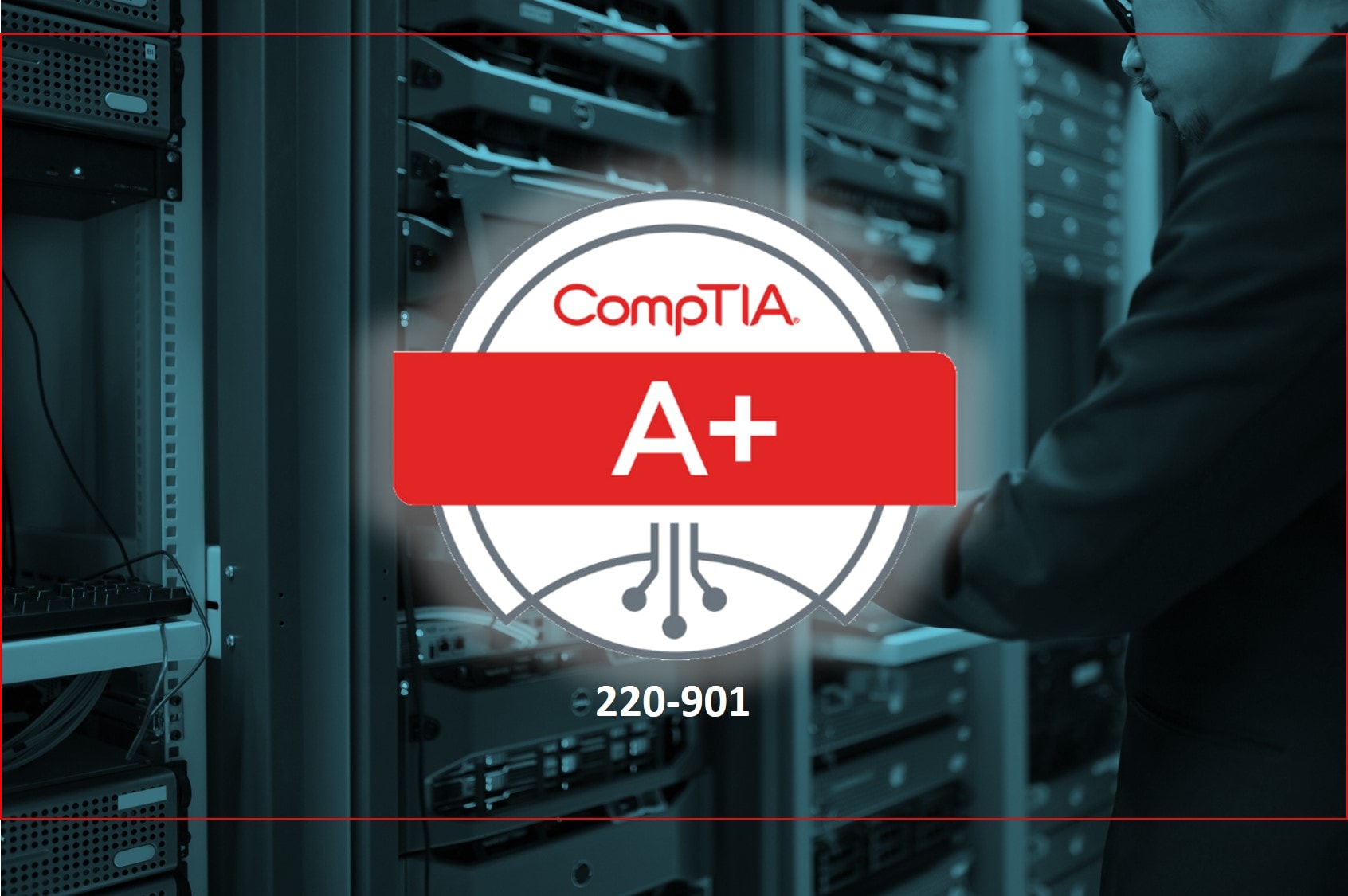computer network with comptia logo