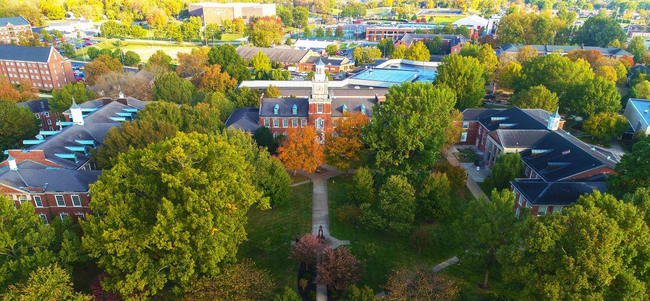view of the campus from above