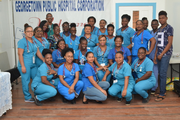 Nursing students pose for photo
