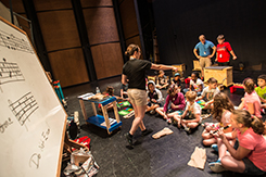 Music students teach classes for elementary school children