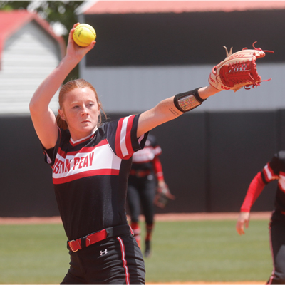 Womens softball athlete