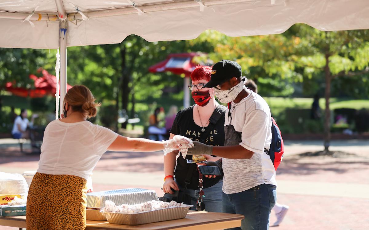 Monday was a big day for APSU because, for the first time since March, students were on campus, going to class, studying in the AP Bowl and eating at the Morgan University Center. The University was back in class!