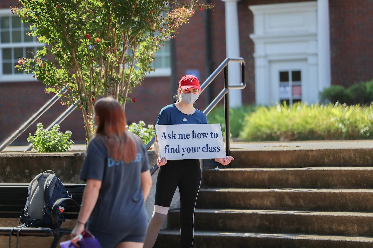 Monday was a big day for APSU because, for the first time since March, students were on campus, going to class, studying in the AP Bowl and eating at the Morgan University Center. The University was back in class!