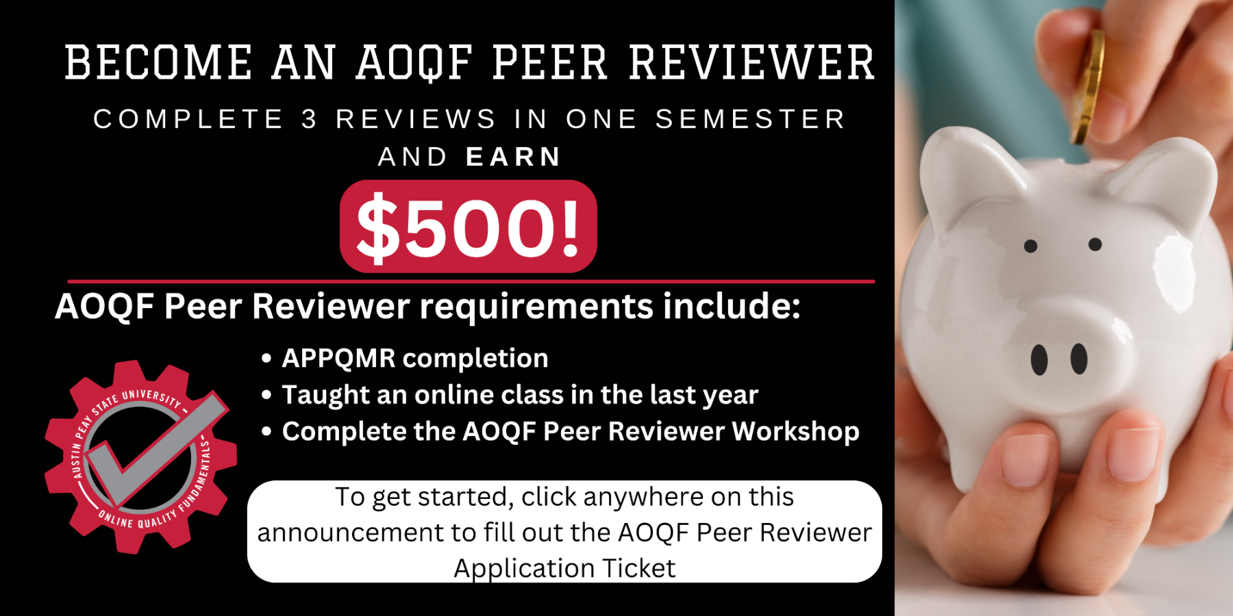 Become an AOQF Reviewer Fall 2024