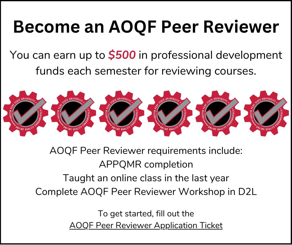 Become an AOQF Reviewer Spring 2024