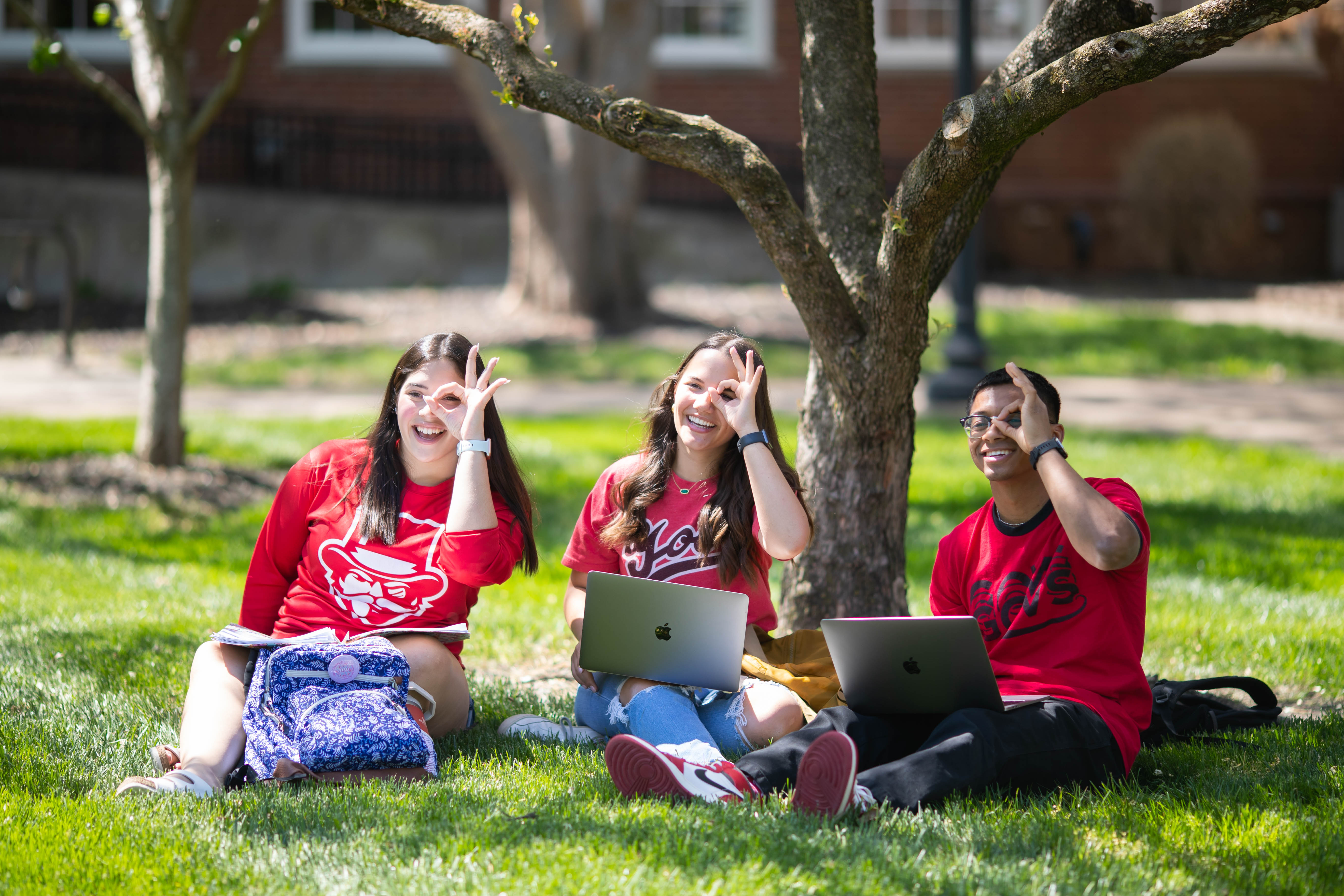 students on campus