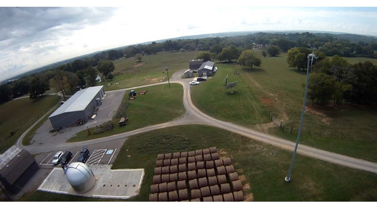 View from drone of APSU farm