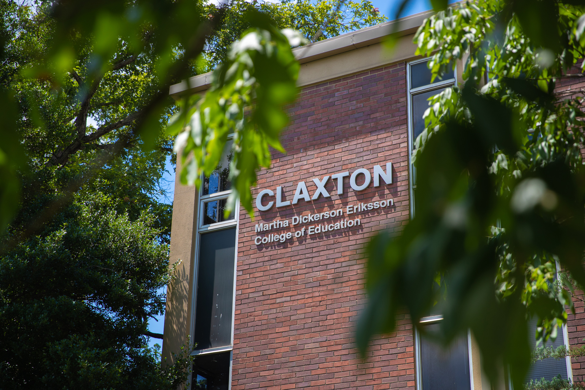 Signage on the side of the Claxton Building