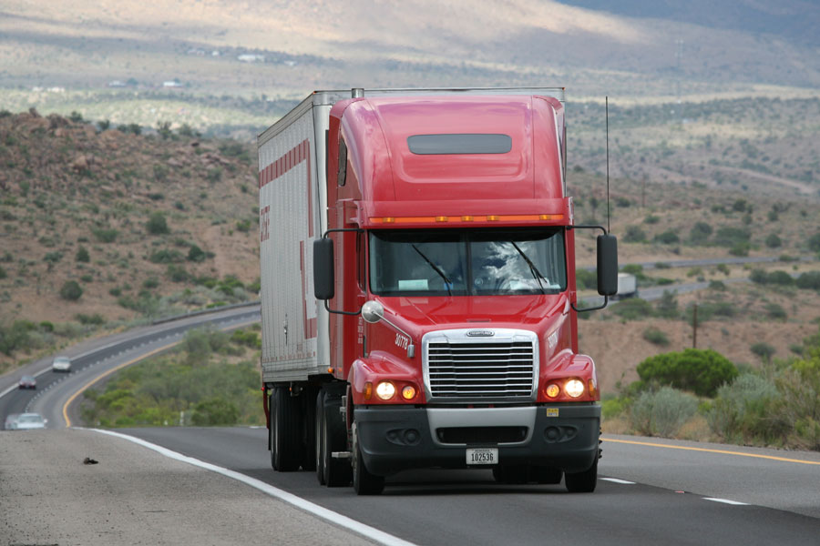 Tractor Trailer on the road