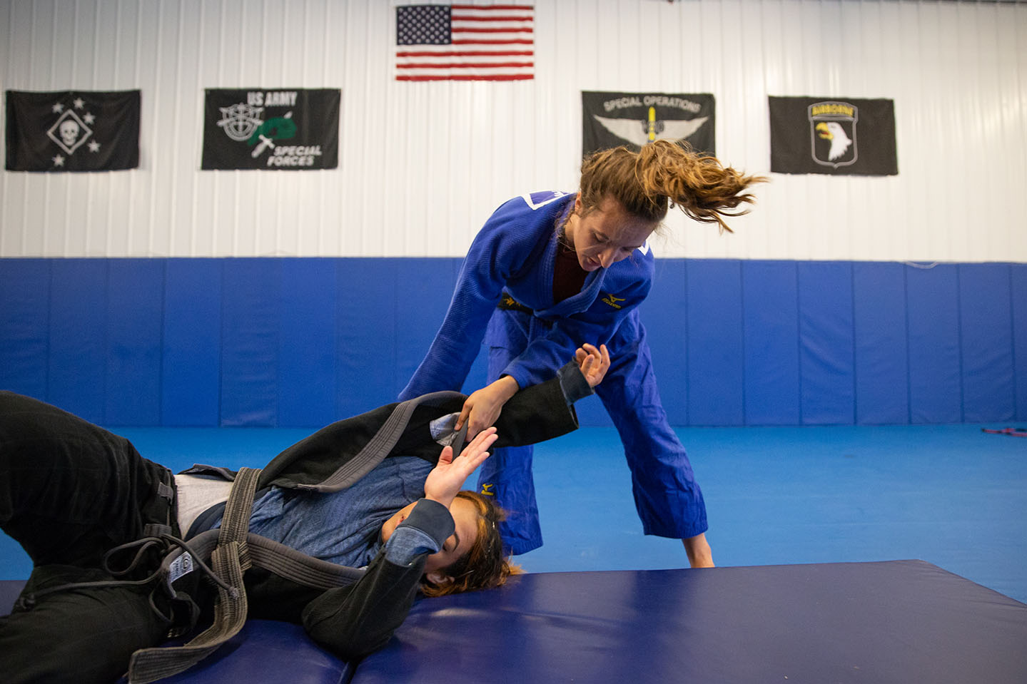 Brinna Lavelle shows off Judo skills