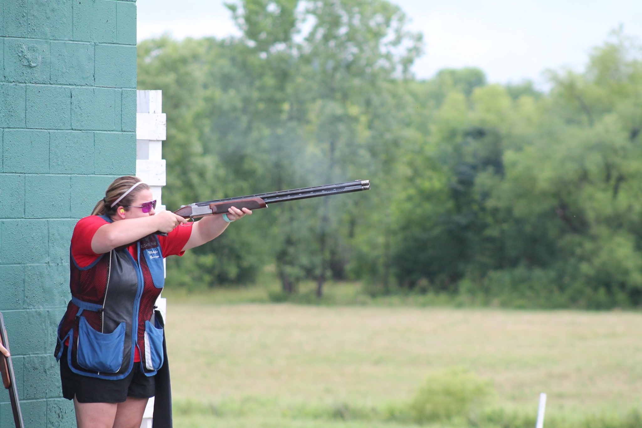 Makayla Boisseau competes at clay target shooting competition