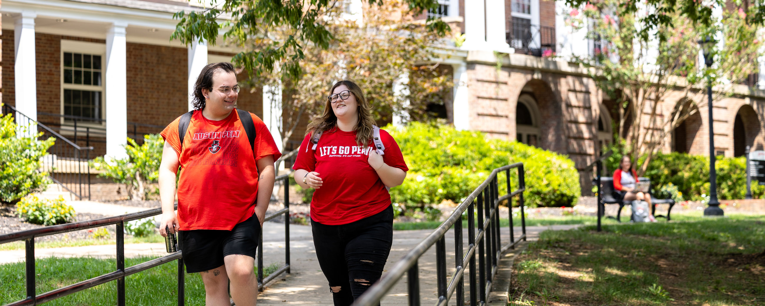 Students walking on campus