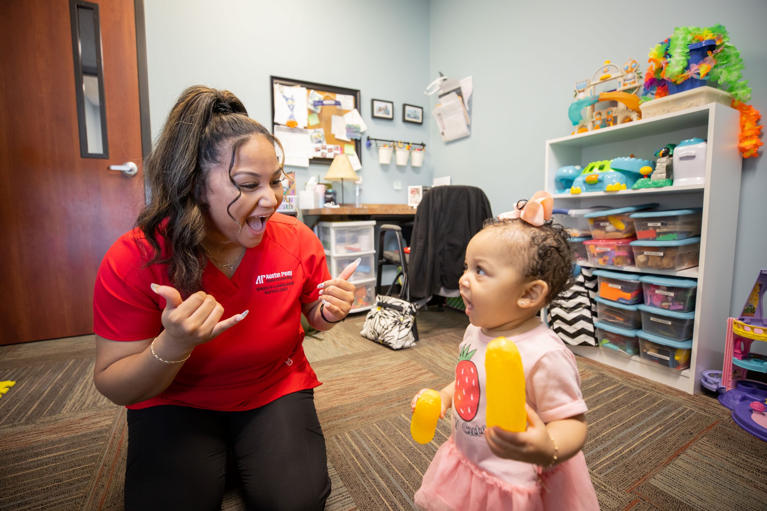 MSLP student working with a child