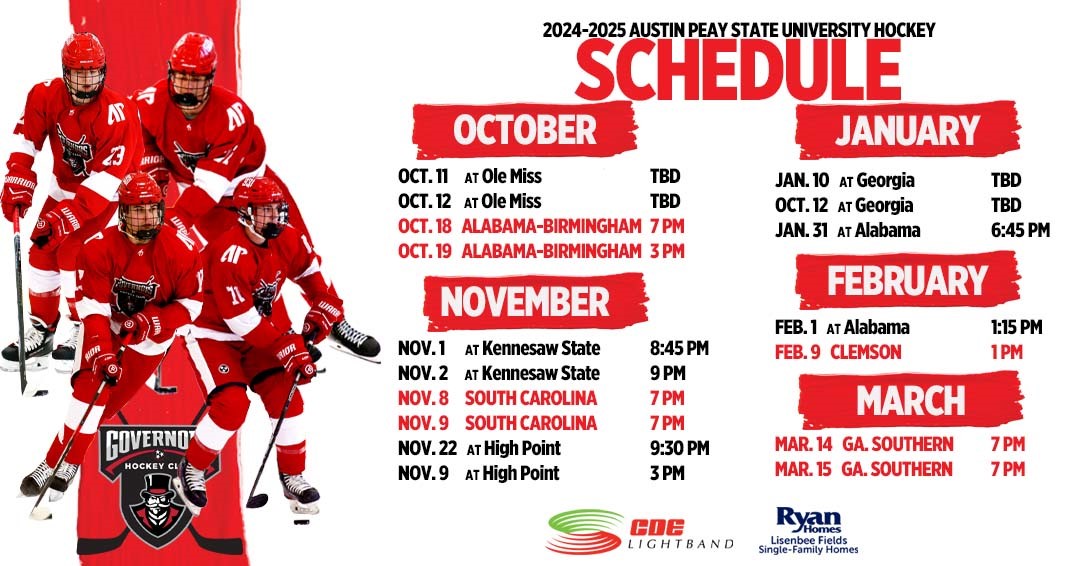 2024 Hockey Schedule Poster