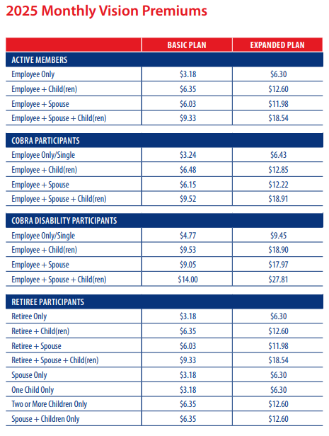 2025 vision premiums