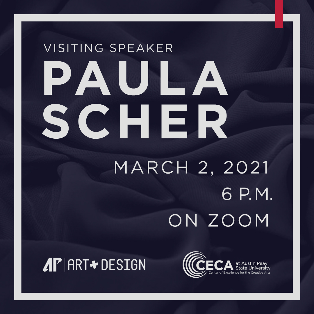 The Department of Art + Design, with support from The Center of Excellence for the Creative Arts, is pleased to host world-renowned graphic designer Paula Scher to continue an incredible 2020-21 CECA Visiting Artist Speaker Series season.  “Paula Scher is one of the most influential graphic designers in the world,” said Michael Dickins, chair of the CECA Visiting Artist Speaker Committee. “I cannot express the breadth of influence that Scher has on not just the graphic design community, but on American popular culture. Iconic, smart and accessible, her images have entered into the American vernacular.  Scher’s lecture will be at 6 p.m. Tuesday, March 2, via Zoom. Registration is required and is available at http://bit.ly/PaulaScherAPSU.  The lecture is free and open to the public.  ‘Master conjurer of the instantly familiar’  Described as the “master conjurer of the instantly familiar,” Scher straddles the line between pop culture and fine art in her work.  She has been a partner in the New York office of Pentagram since 1991. She began her career as an art director in the 1970s and early ’80s when her eclectic approach to typography became highly influential. In the mid-1990s her landmark identity for The Public Theater fused high and low into a wholly new symbology for cultural institutions, and her recent architectural collaborations have reimagined the urban landscape as a dynamic environment of dimensional graphic design. Her graphic identities for Citibank and Tiffany & Co. have become case studies for the contemporary regeneration of American brands.  Scher has developed identity and branding systems, promotional materials, environmental graphics, packaging and publication designs for a broad range of clients that includes, among others, Bloomberg, Microsoft, Bausch + Lomb, Coca-Cola, Shake Shack, Perry Ellis, the Museum of Modern Art, the Sundance Institute, the High Line, Jazz at Lincoln Center, the Metropolitan Opera, the New York City Ballet, the New York Philharmonic, the New Jersey Performing Arts Center, the New 42nd Street, the New York Botanical Garden, the United States Holocaust Memorial Museum, the Philadelphia Museum of Art, the Robin Hood Foundation and the New York City Department of Parks and Recreation.  In 1996 Scher’s widely imitated identity for The Public Theater won the coveted Beacon Award for integrated corporate design strategy. She has served on the board of directors of The Public Theater and is a frequent design contributor to The New York Times, GQ and other publications. She served on the Public Design Commission of the City of New York from 2006 to 2015.  During her career, Scher has been the recipient of hundreds of industry honors and awards. In 1998 she was named to the Art Directors Club Hall of Fame, and in 2000 she received the Chrysler Award for Innovation in Design. She has served on the national board of the American Institute of Graphic Arts (AIGA) and was president of its New York Chapter from 1998 to 2000. In 2001 she was awarded the profession’s highest honor, the AIGA Medal, in recognition of her distinguished achievements and contributions to the field, and in 2006 she was awarded the Type Directors Club Medal, the first woman to receive the prize. In 2012 she was honored with the Philadelphia Museum of Art’s Design Collab Award, in 2013 she received the National Design Award for Communication Design, presented by the Cooper-Hewitt, Smithsonian Design Museum, and in 2019 she was named an SEGD Fellow. Scher has been a member of the Alliance Graphique Internationale (AGI) since 1993 and served as its president from 2009 to 2012.  For more on Scher and her work, visit https://www.pentagram.com/about/paula-scher.  CECA’s Visiting Speaker Series draws world-class talent   “APSU’s CECA Visiting Speaker Series brings world-renowned artists and designers to Clarksville every year,” Dickins said. “This year, of course, has been different as all of our talks have moved to Zoom. Though this is not our typical format for our guest lectures, it has allowed us to reach a much wider audience. Having an artist like Scher as part of this year’s lineup brings people from all over the country to join us at APSU. We’re extremely excited for APSU to host Scher as part of our renowned speaker series.”  For more on this lecture, contact Dickins at dickinsm@apsu.edu.  For future CECA Visiting Artist Speaker Series events, visit https://www.apsu.edu/art-design/exhibitions-speakers/visiting-artists.php.  All events are free and open to the public.