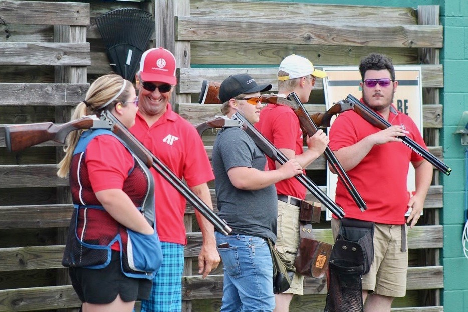 Clay Target club waits before competing at shooting competition
