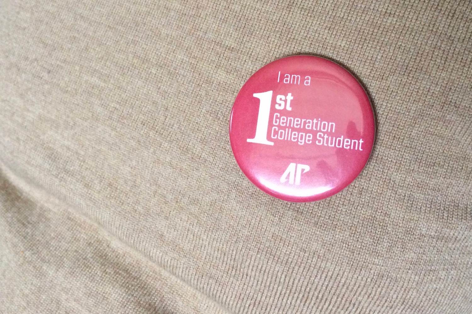 First Generation College student button