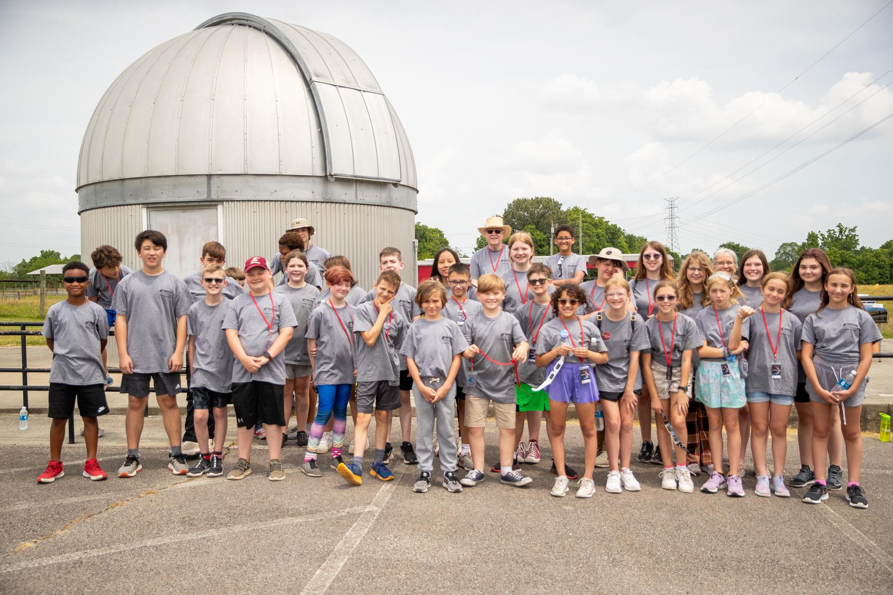 Students, faculty and mentors at APSU's Space Explorers Camp.