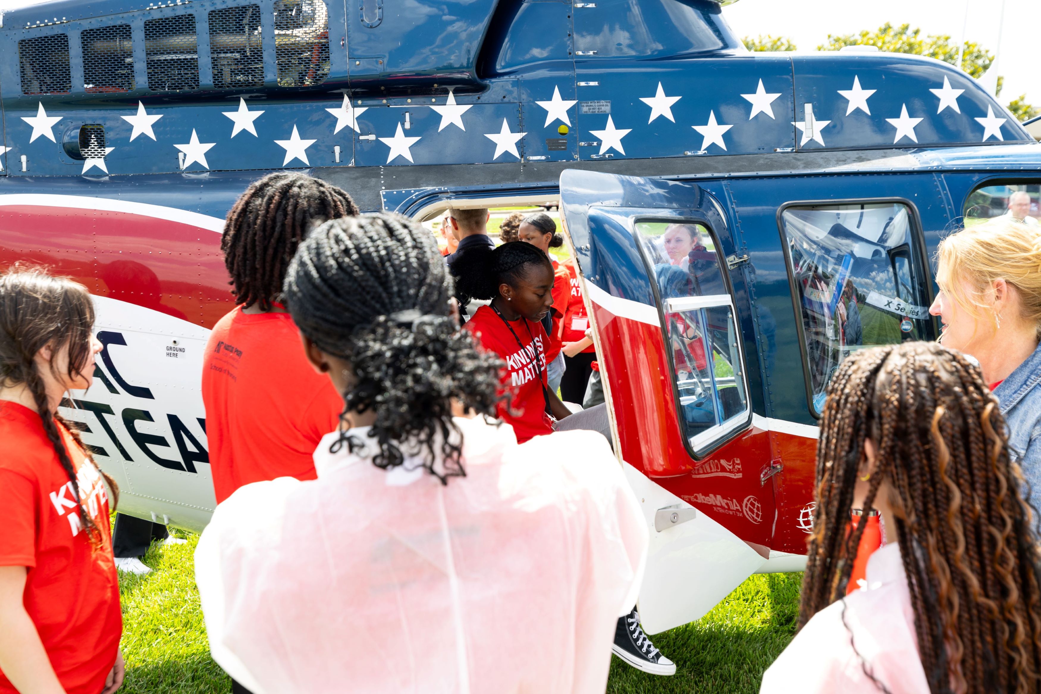 Nursing Camp Students Tour Life Flight Helicopter