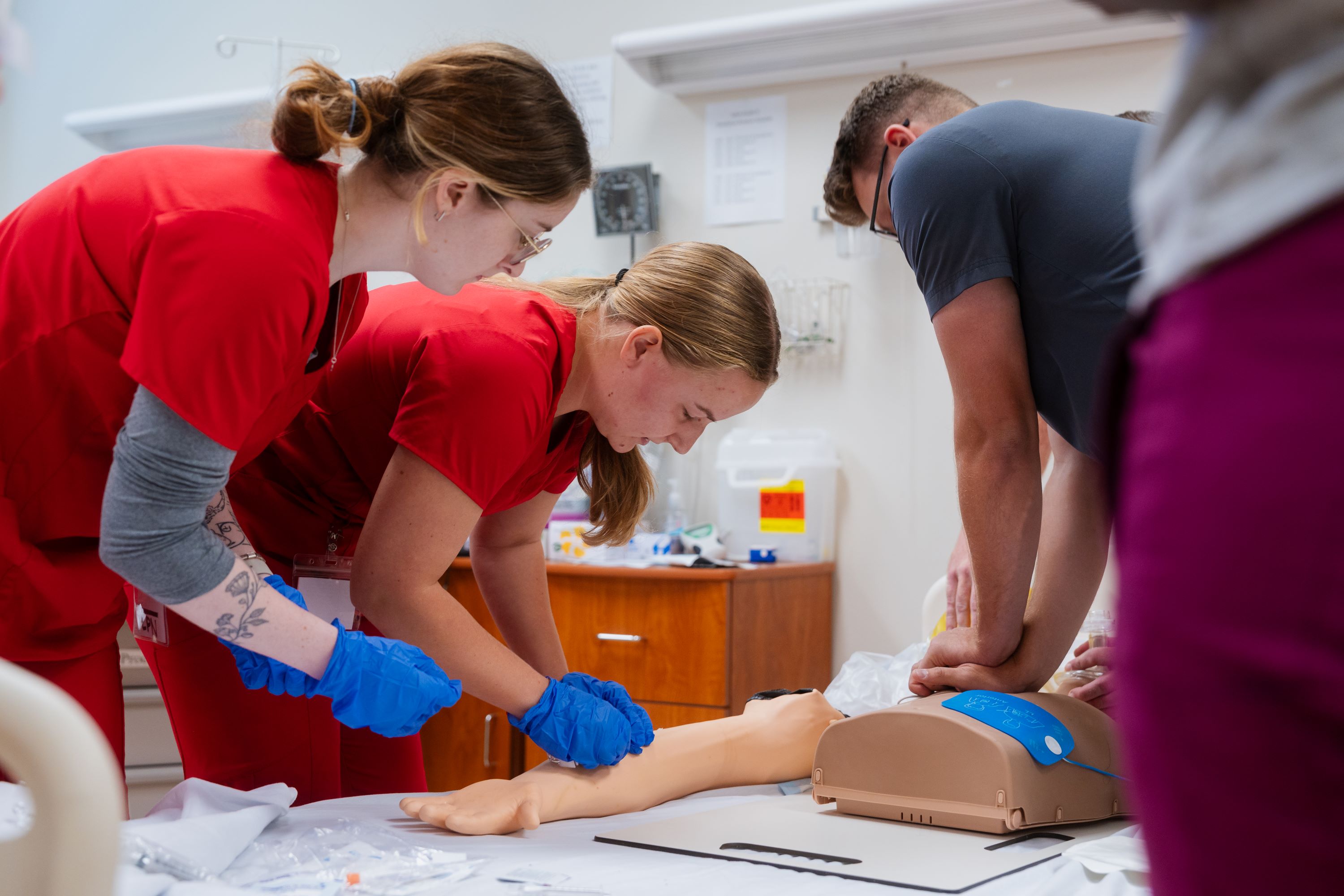 Nursing students in simulation lab