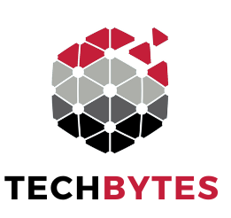 TechBytes logo with little shapes forming the whole