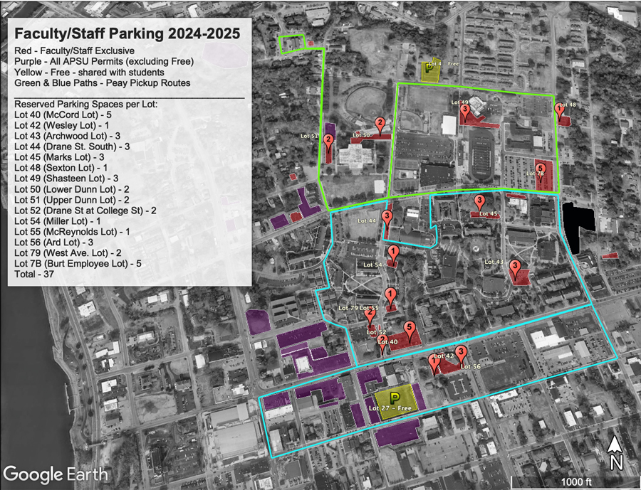 Fall Parking Options for Faculty and Staff